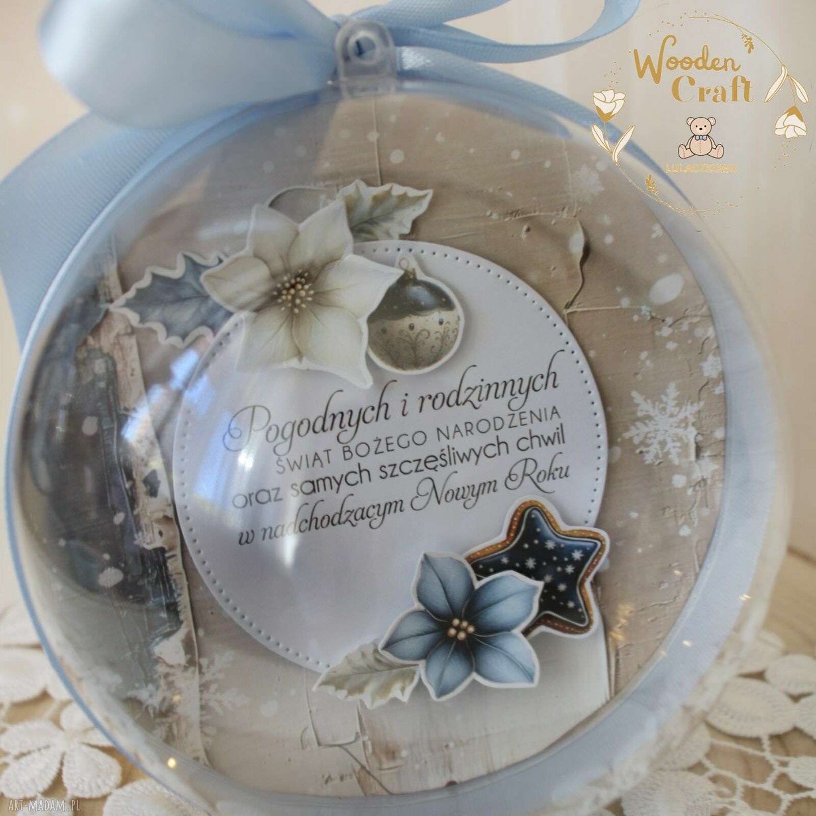 Bombka ze zdjęciem dziecka Boże Narodzenie 4 - gotowa na choinkę