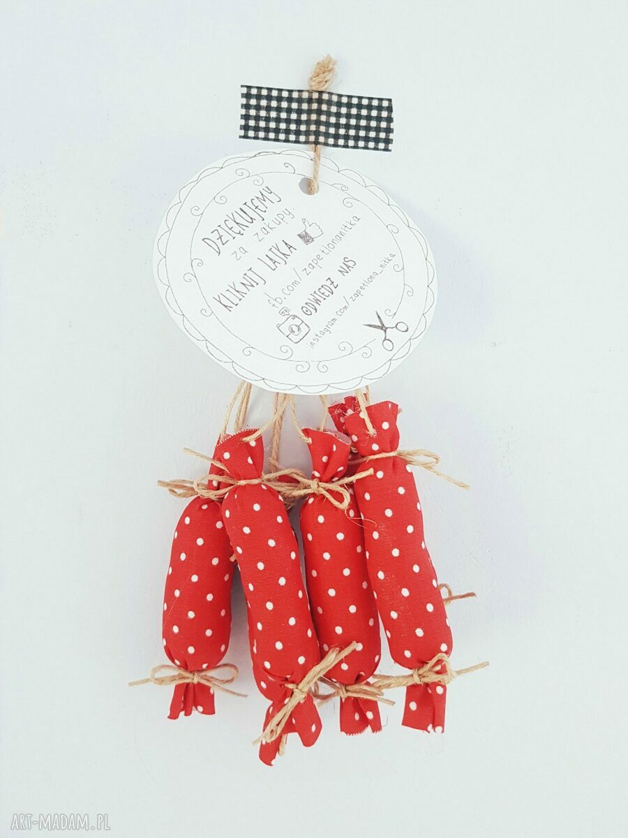 pomysły na upominki świąteczne: bombki zawieszki na choinkę cukierki handmade