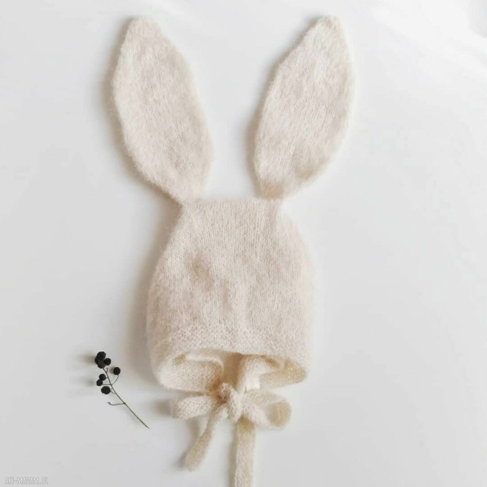 Bonetka niemowlęca i dziecięca Little Bunny z alpaki i jedwabiu