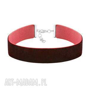 choker wide - burgundy velvet