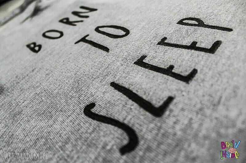Born to Sleep Bag - torba na ramię z nadrukiem linorytowym