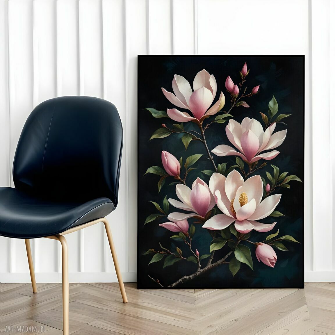 Plakat botaniczny Kwiaty Magnolia kobiecy - format 30x40 cm