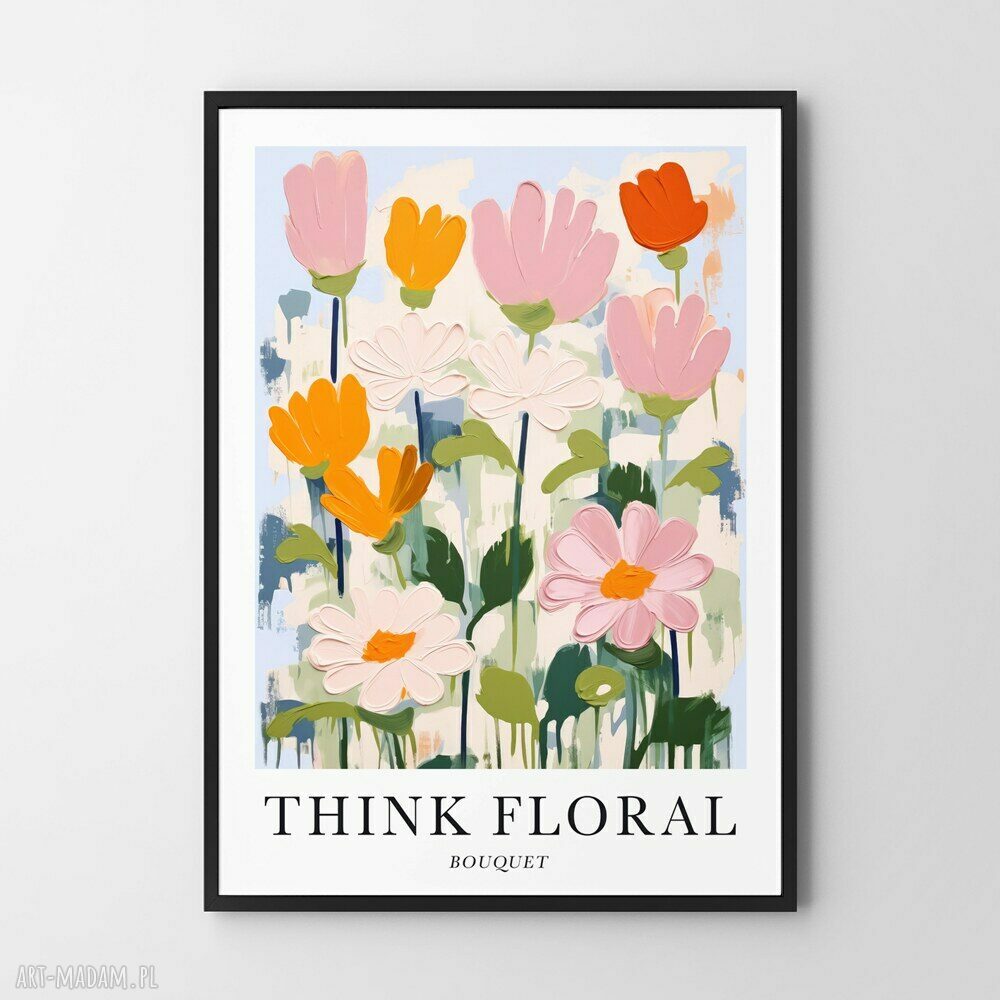 Plakat botaniczny kwiatowy w formacie 61x91 cm