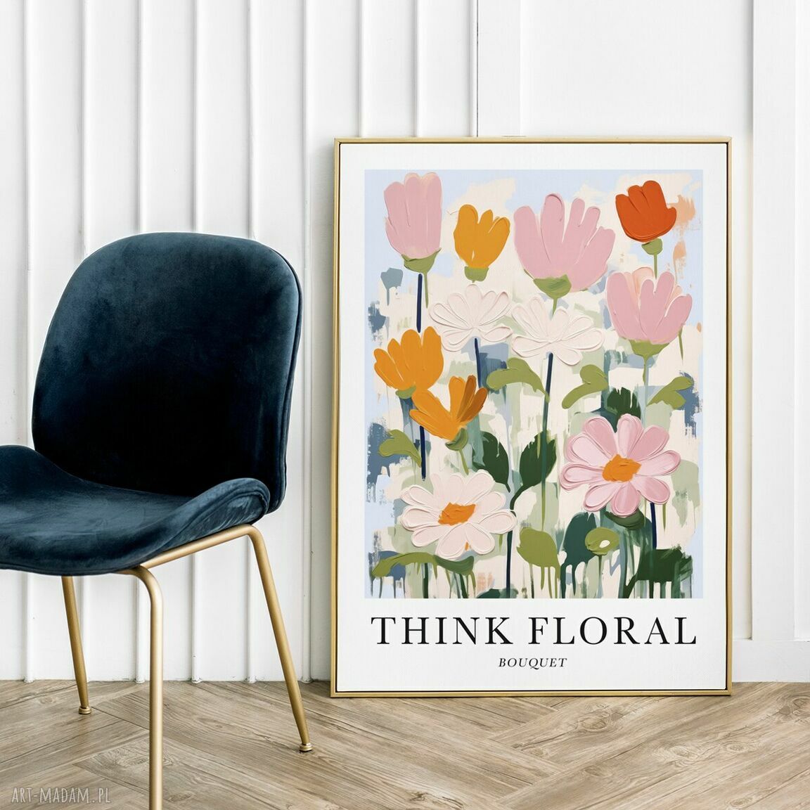 Plakat botaniczny Kwiaty - format A4 do salonu i sypialni