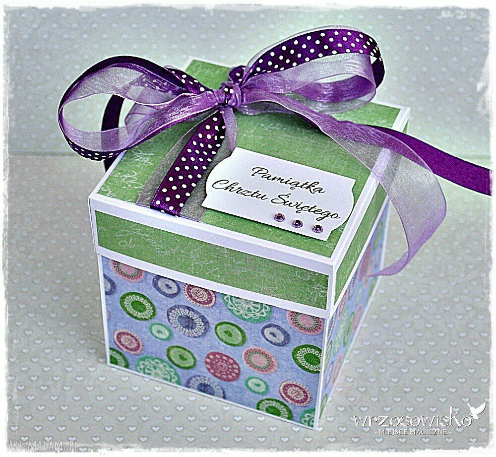 Box personalizowany chrzest dla małej księżniczki exploding