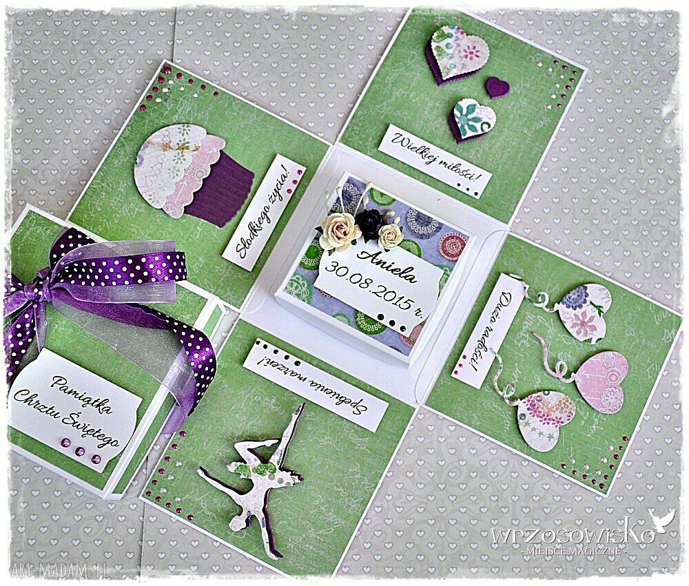 Box personalizowany na chrzest dla Małej Księżniczki Hand Made