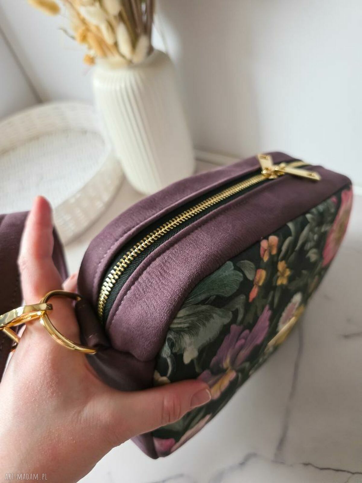 Torebka Box Prostokątna w Kwiaty na Ramię - handmade