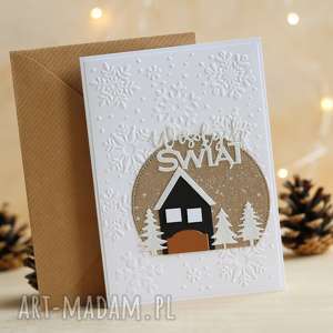 annamade kartka świąteczna - brązowe scrapbooking kartki