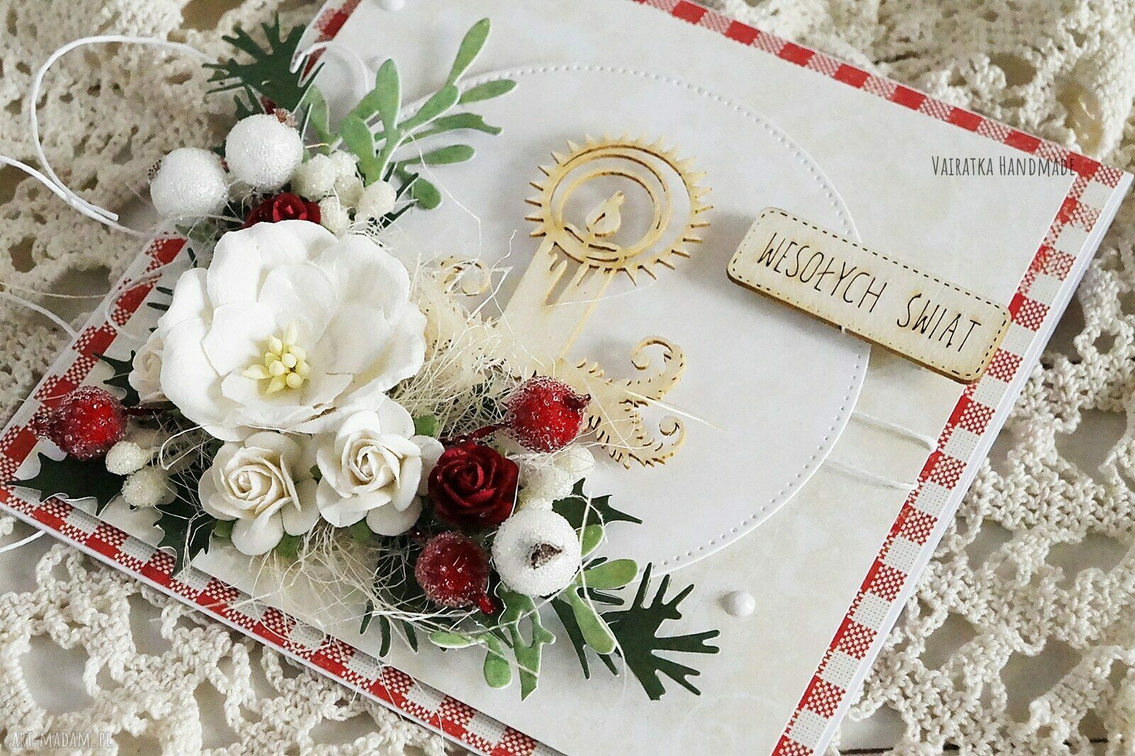 pomysł na upominek: Kartka świąteczna, w pudełku, 529 ręcznie zrobione