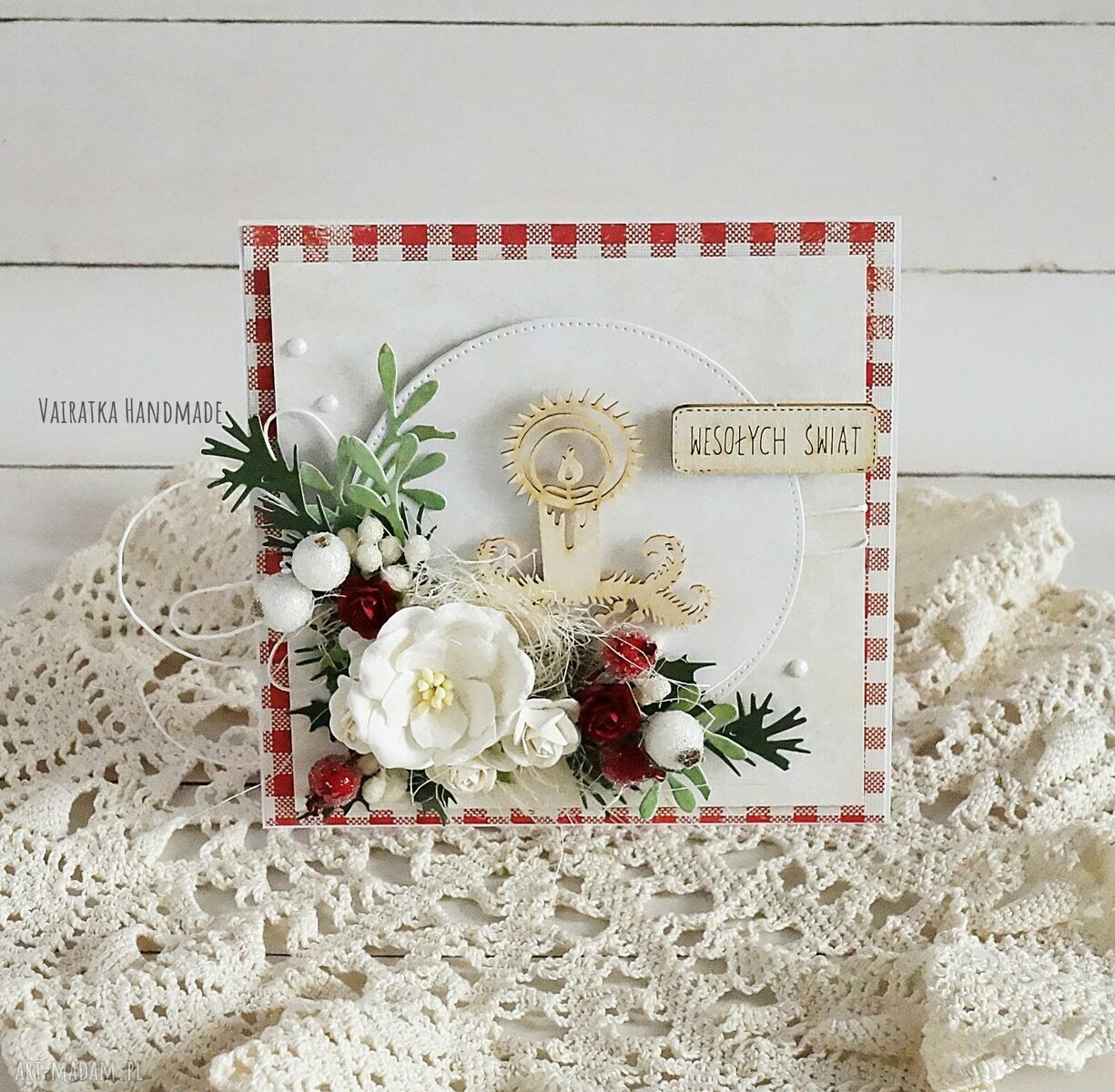 pomysł na upominek: Kartka świąteczna, w pudełku, 529 ręcznie zrobione