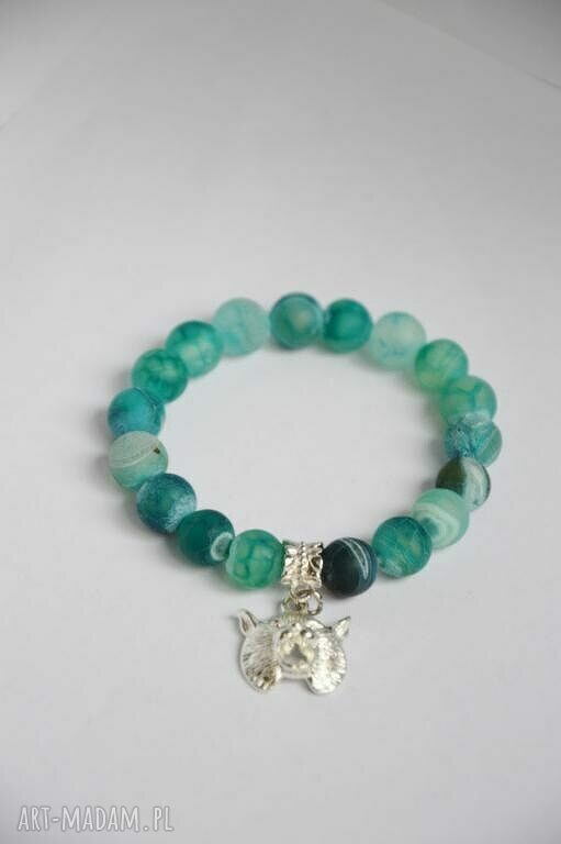 Bracelet by SIS: tygrys w zielonym agacie