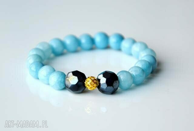 Bracelet by SIS: marmur błękitny
