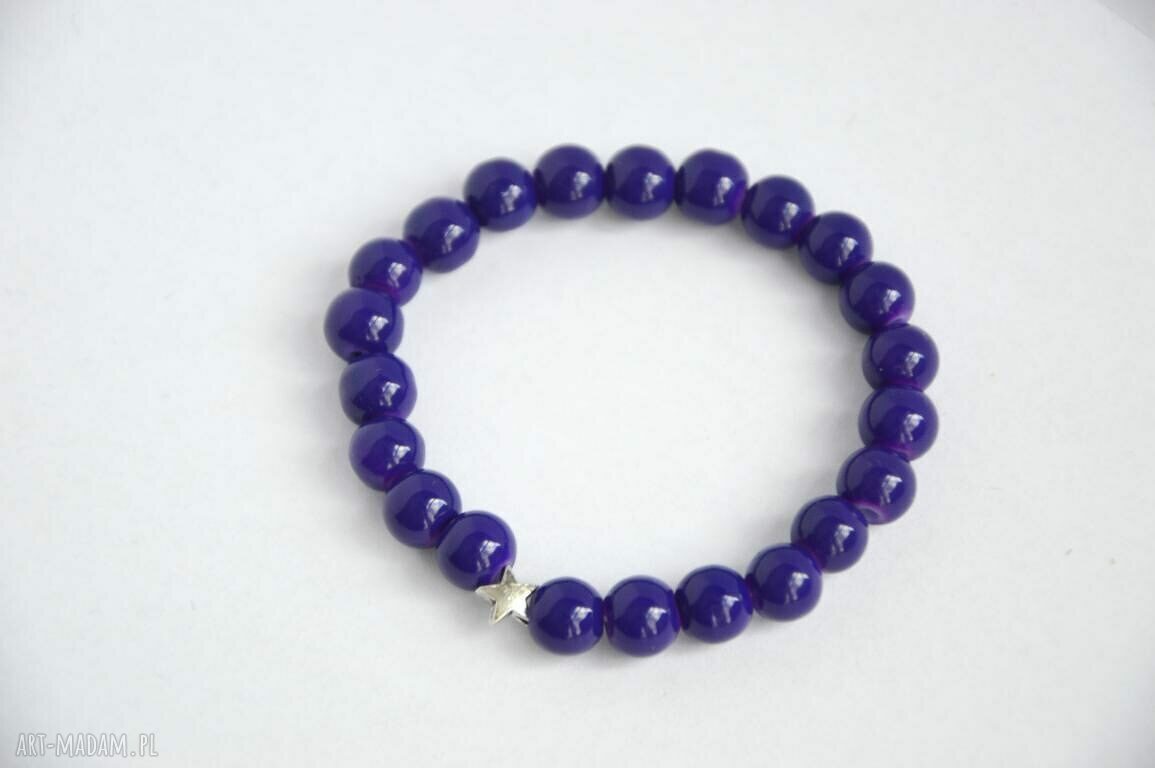 Bracelet by SIS: srebrna gwiazdka w granatowych koralach