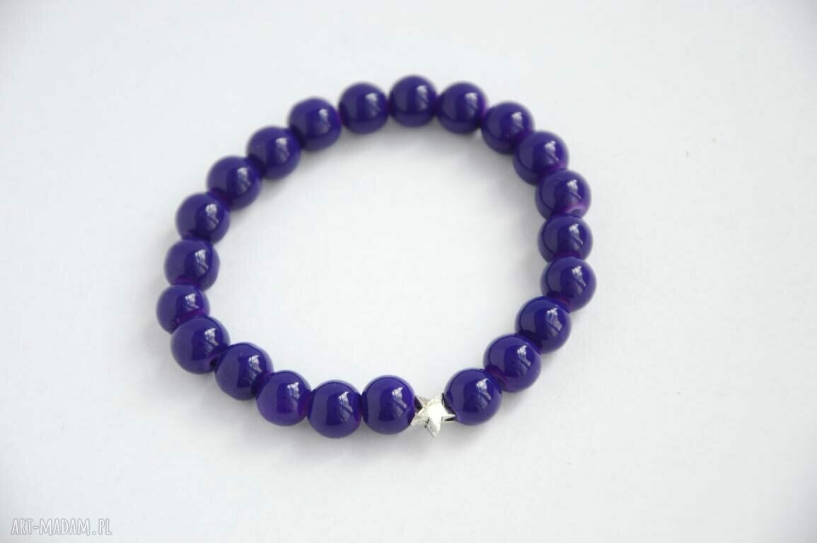 Bracelet by SIS: srebrna gwiazdka w granatowych koralach