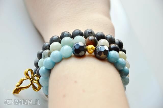 Bracelet by SIS: marmur błękitny