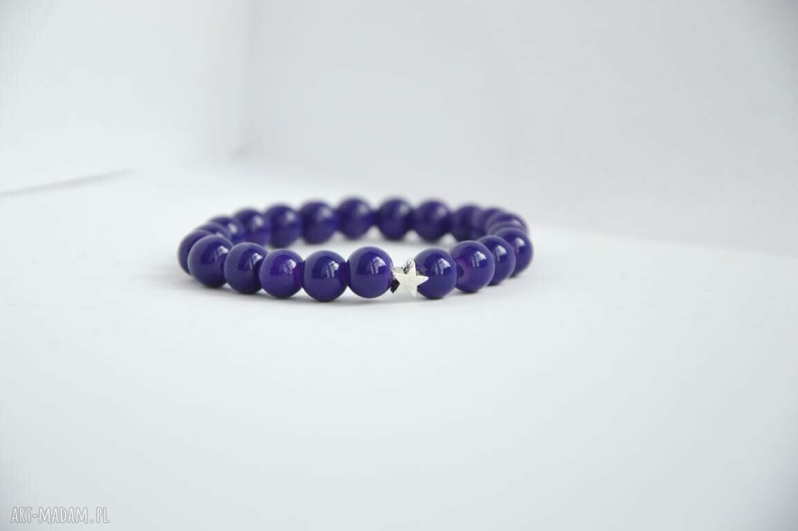 Bracelet by SIS: srebrna gwiazdka w granatowych koralach