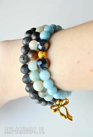 Bracelet by SIS: marmur błękitny