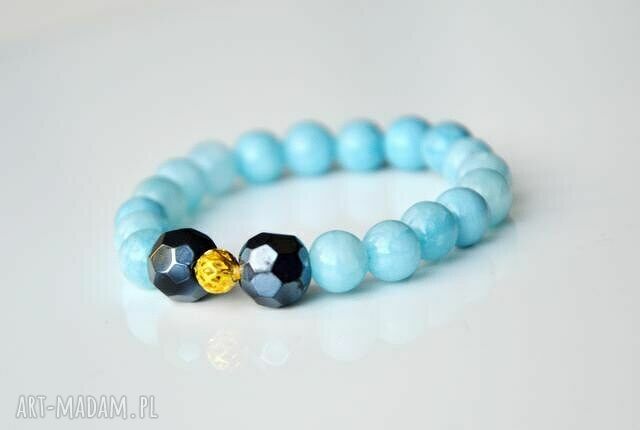 Bracelet by SIS: marmur błękitny