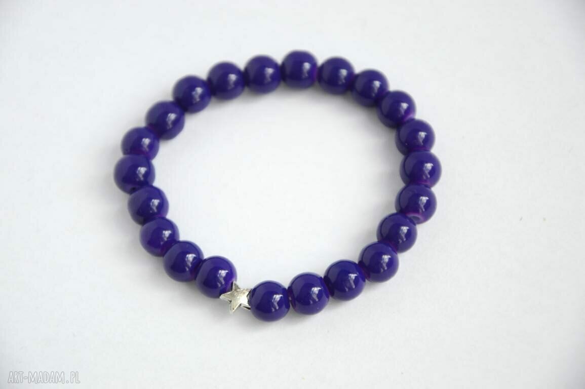 Bracelet by SIS: srebrna gwiazdka w granatowych koralach