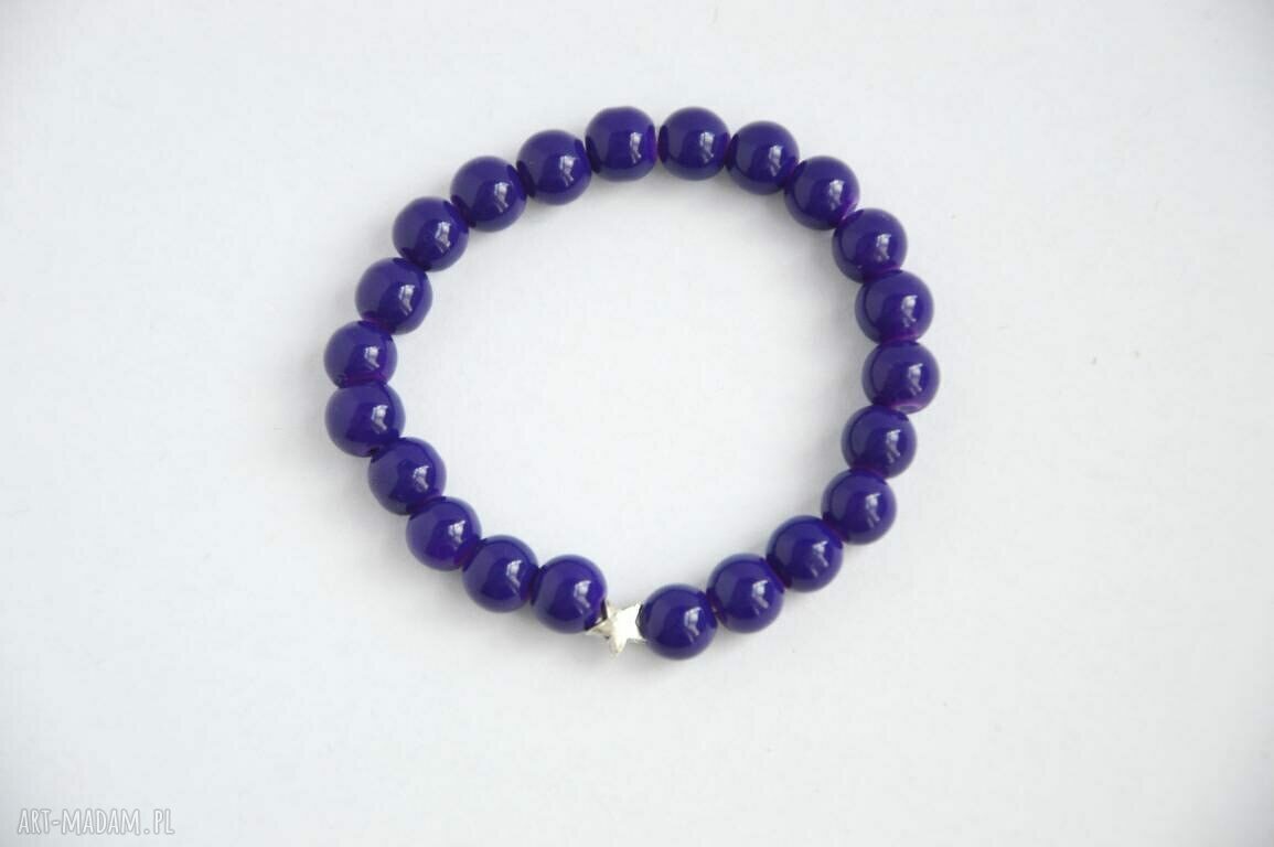 Bracelet by SIS: srebrna gwiazdka w granatowych koralach
