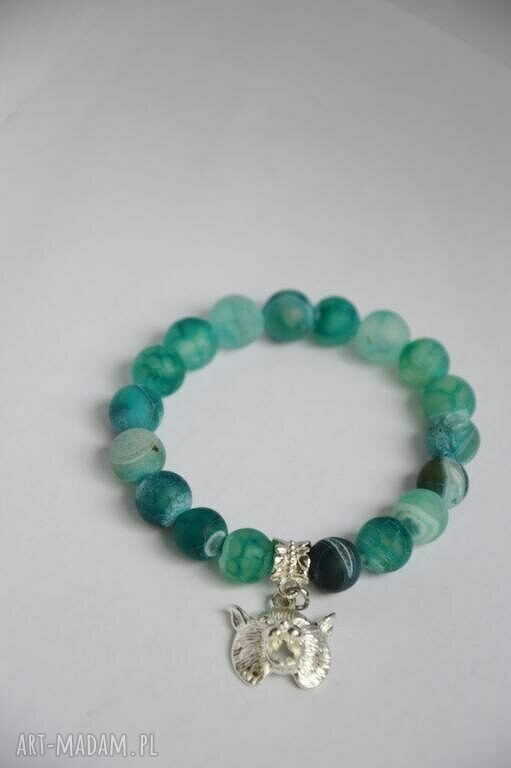 Bracelet by SIS: tygrys w zielonym agacie