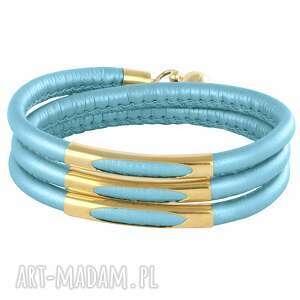 bracelet in metalic blue & gold