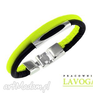 bracelet in neon yellow and black