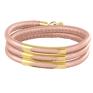 hand made bransoletki bracelet in powder pink & gold