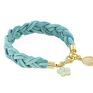 autorskie bransoletki braid baby blue & gold