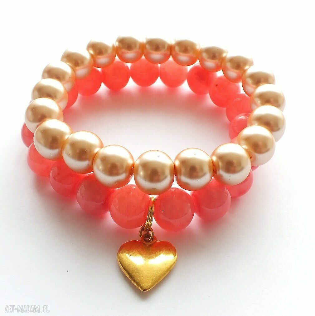 Bransoleta coral jade&heart