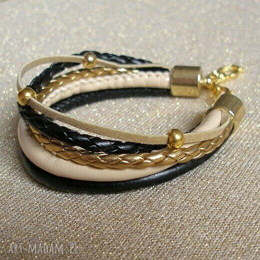 Bransoleta elegant gold&black