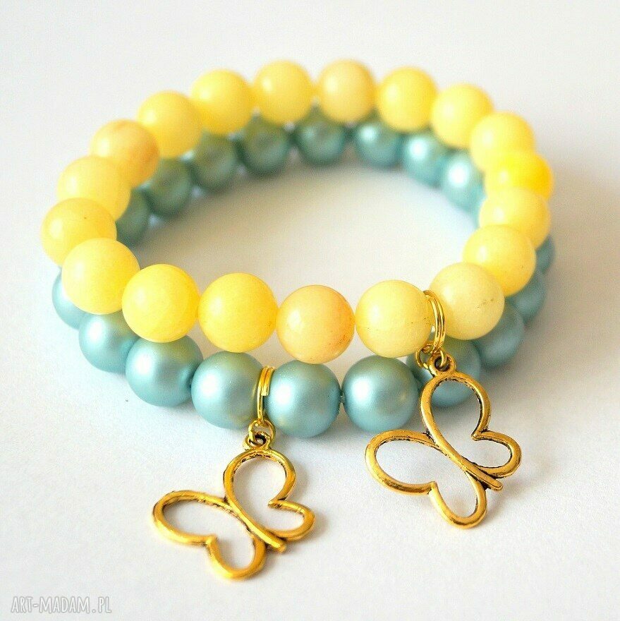 Bransoleta frozen blue&butterfly