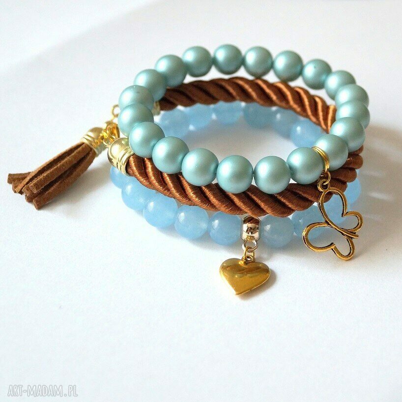 Bransoleta frozen blue&butterfly
