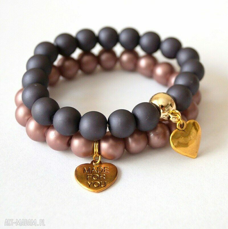 Bransoleta milk chocolate&heart