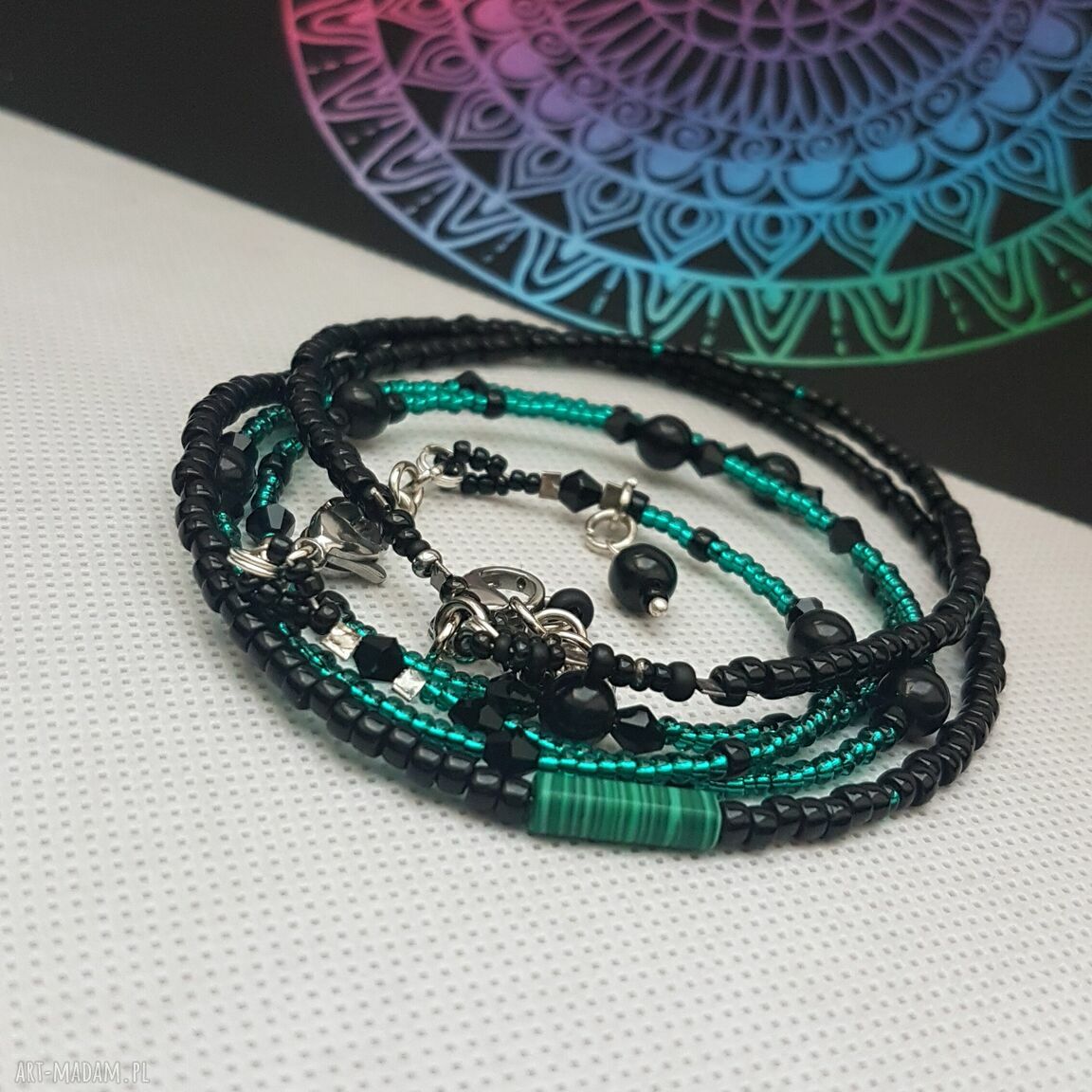 Bransoletka Boholinka z Malachitem - boho styl dla Ciebie