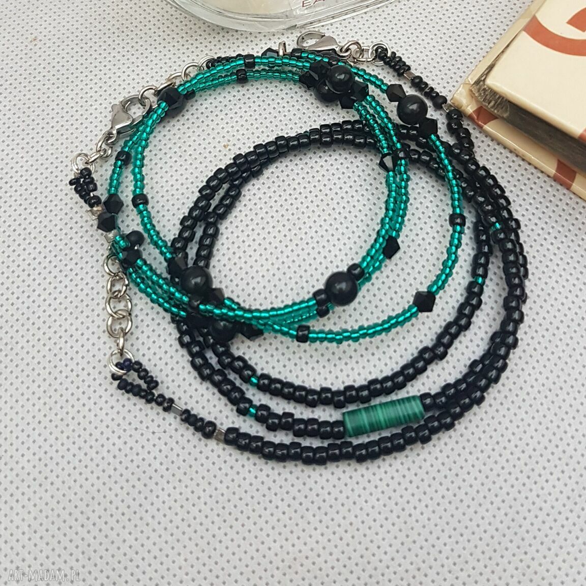 Bransoletka Boholinka z Malachitem - boho styl dla Ciebie