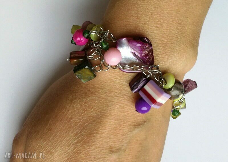 Etno boho folkowa kolorowa bransoletka handmade