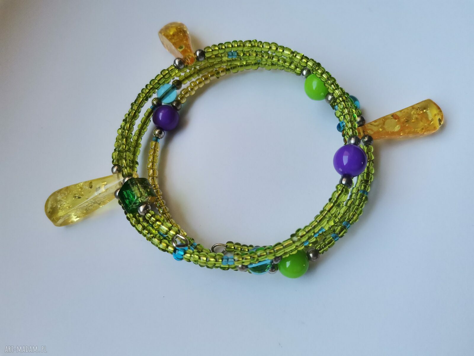 Bransoletka etno boho folk handmade „box k1” - kolorowy styl na co dzień i na wyjście