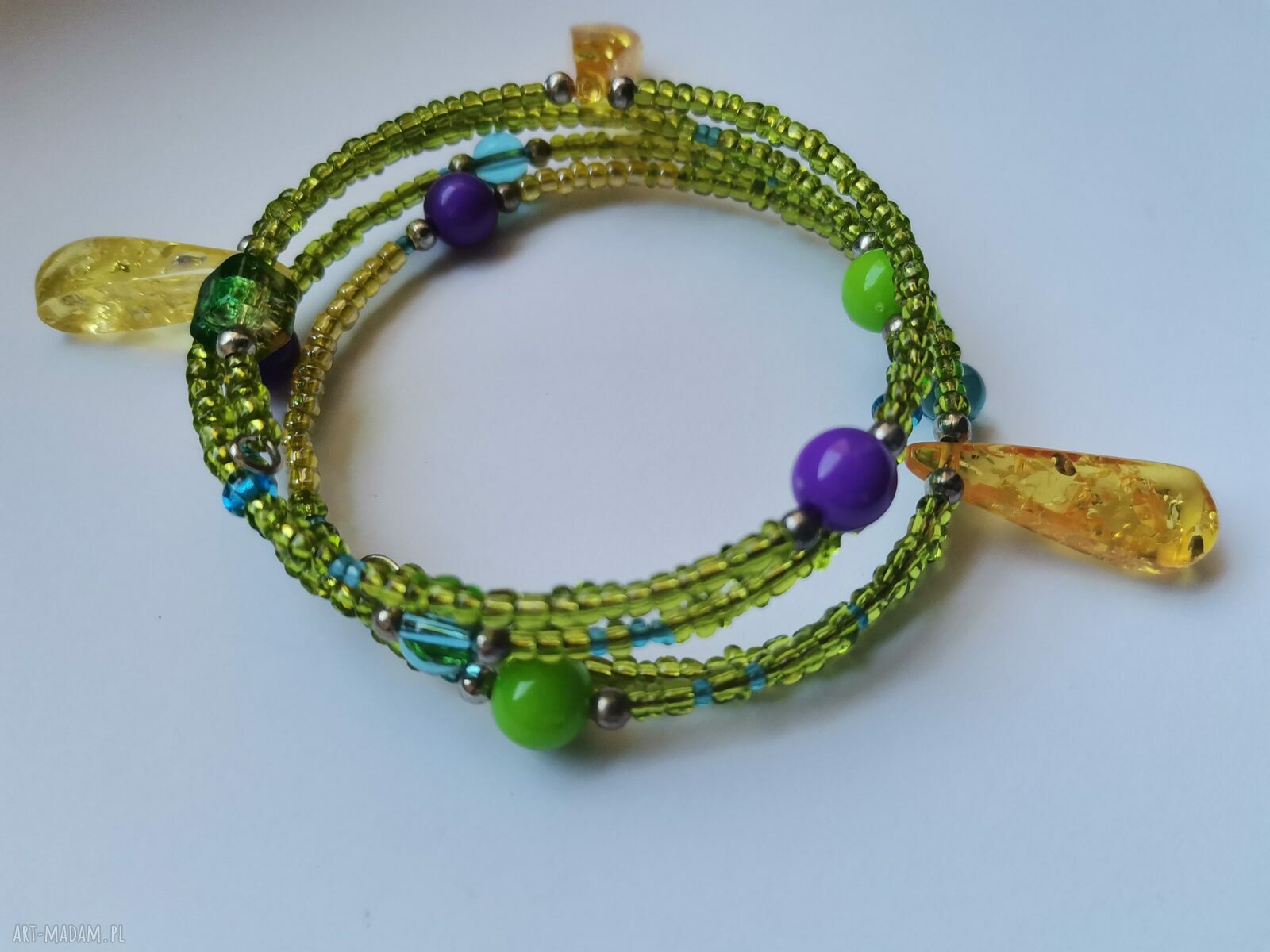 Bransoletka etno boho folk handmade „box k1” - kolorowy styl na co dzień i na wyjście