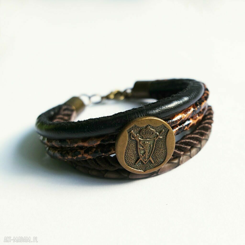 Bransoletka handmade Herb lew - unisex