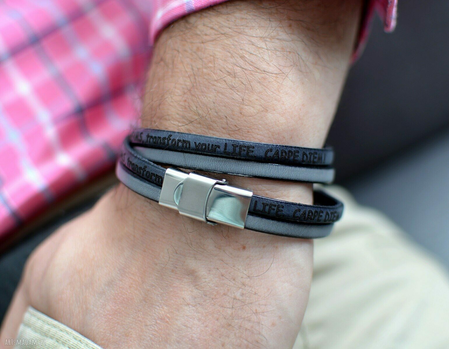 Bransoletka hombree double motto steel
