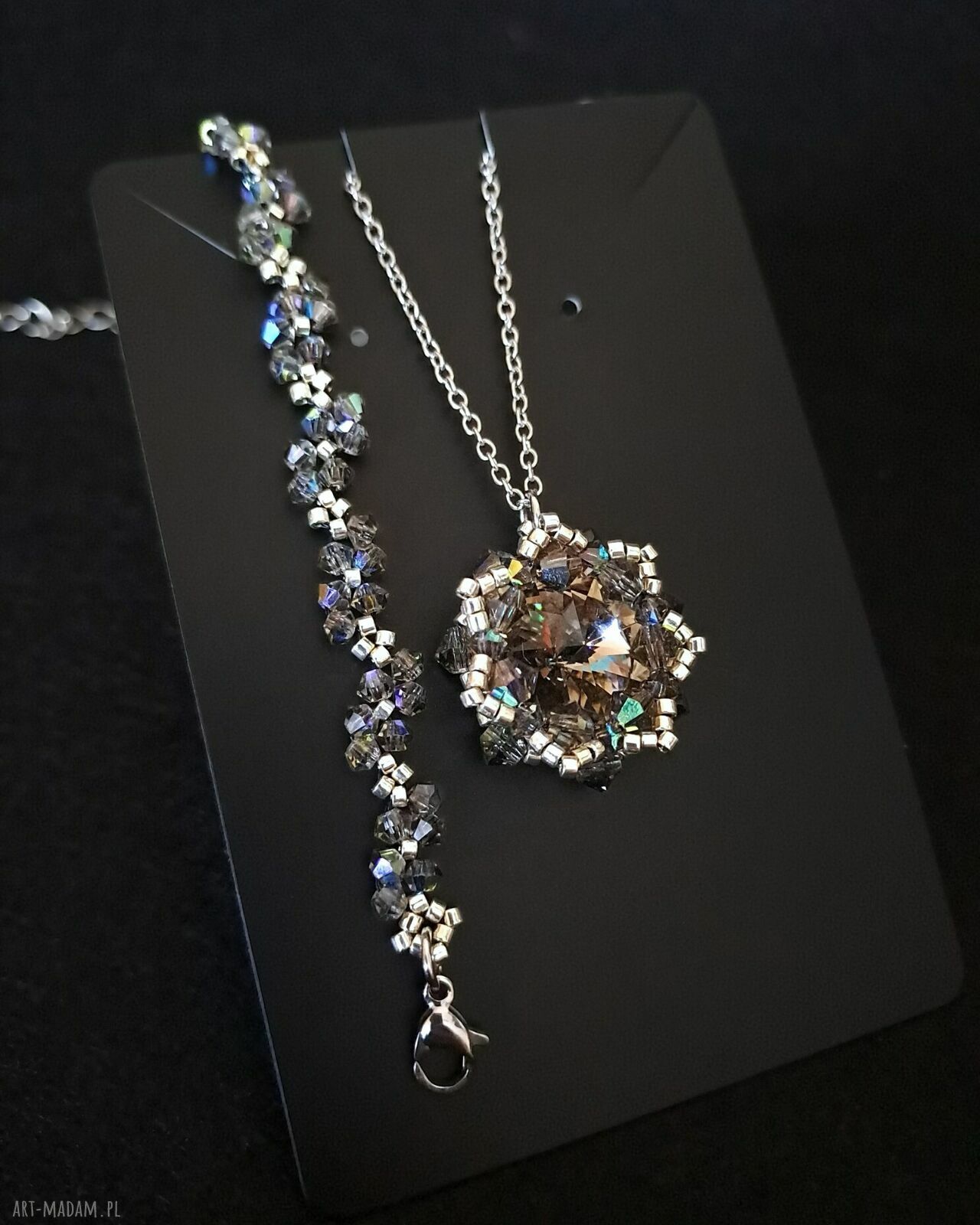 Bransoletka i naszyjnik Black Diamond - komplet Preciosa dla Ciebie