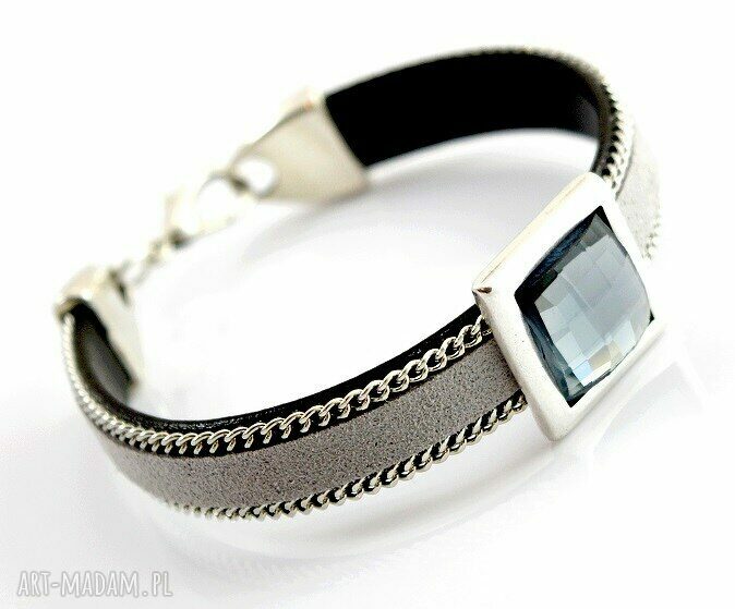 bransoletka JOYEE POSH grey & cristal
