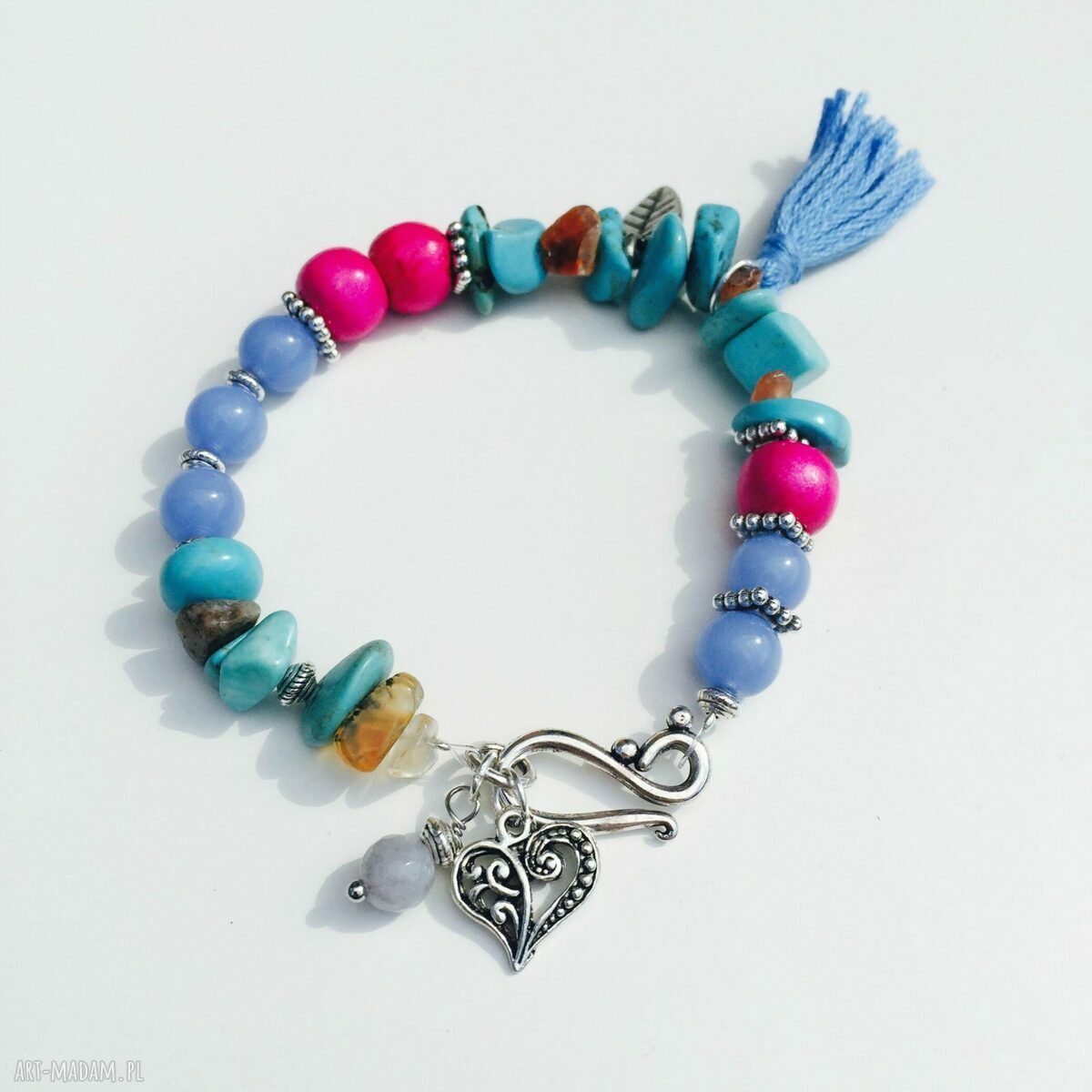 bransoletka kolorowa boho hand made