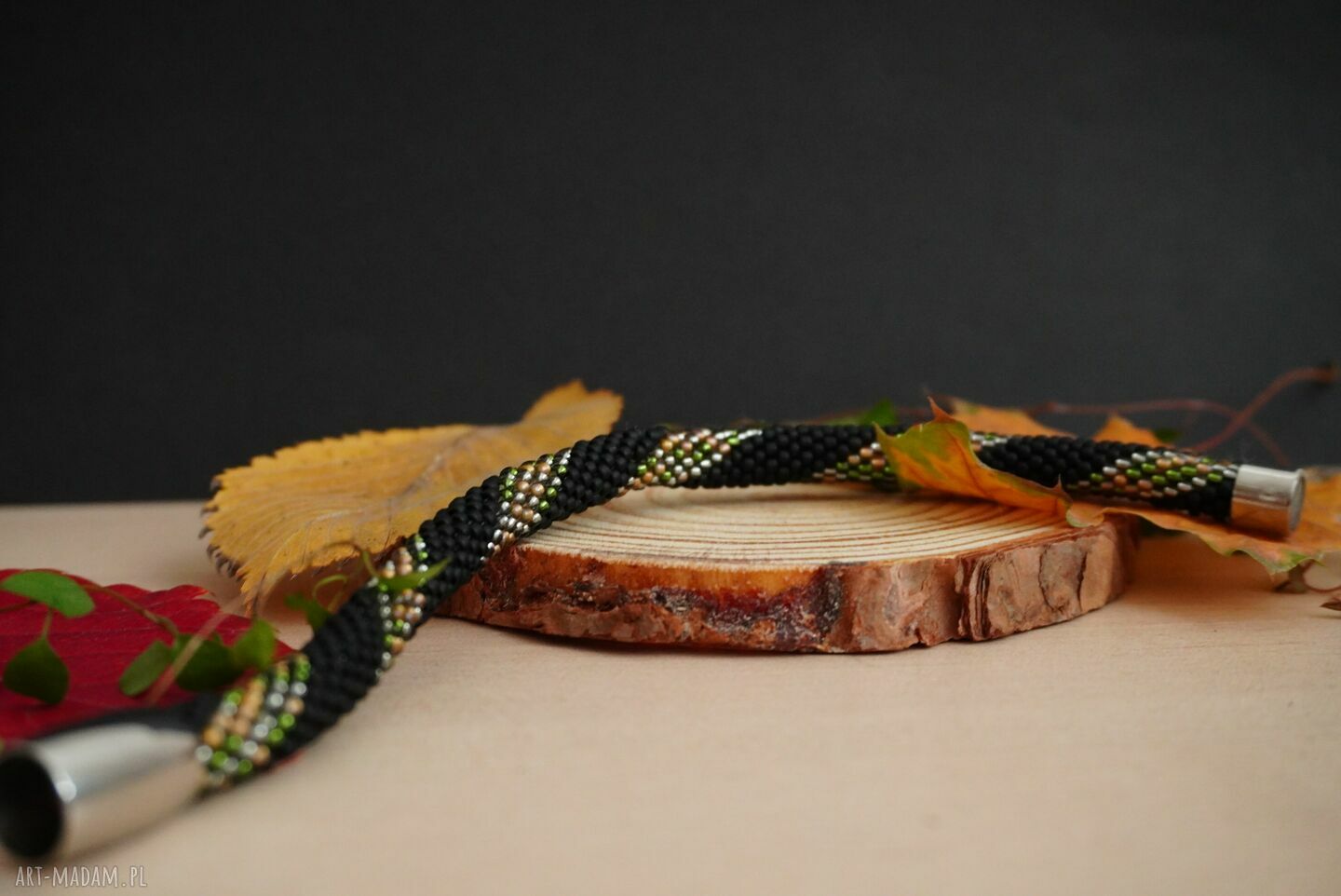 Kolorowa bransoletka koralikowa Toho - stal chirurgiczna