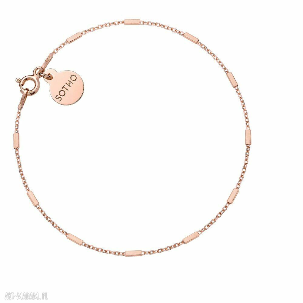 Bransoletka łańcuszkowa różowego złota delikatna elegancka