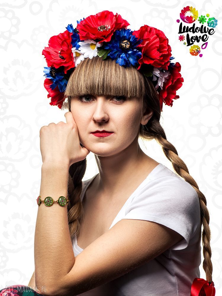 Bransoletka Łowicka Wycinanka - folk grafika