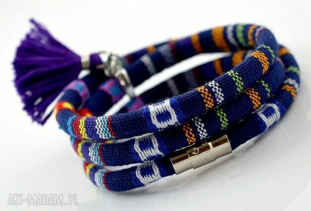bransoletka MAGNETOOS BOHO GIPSY blue z chwostem