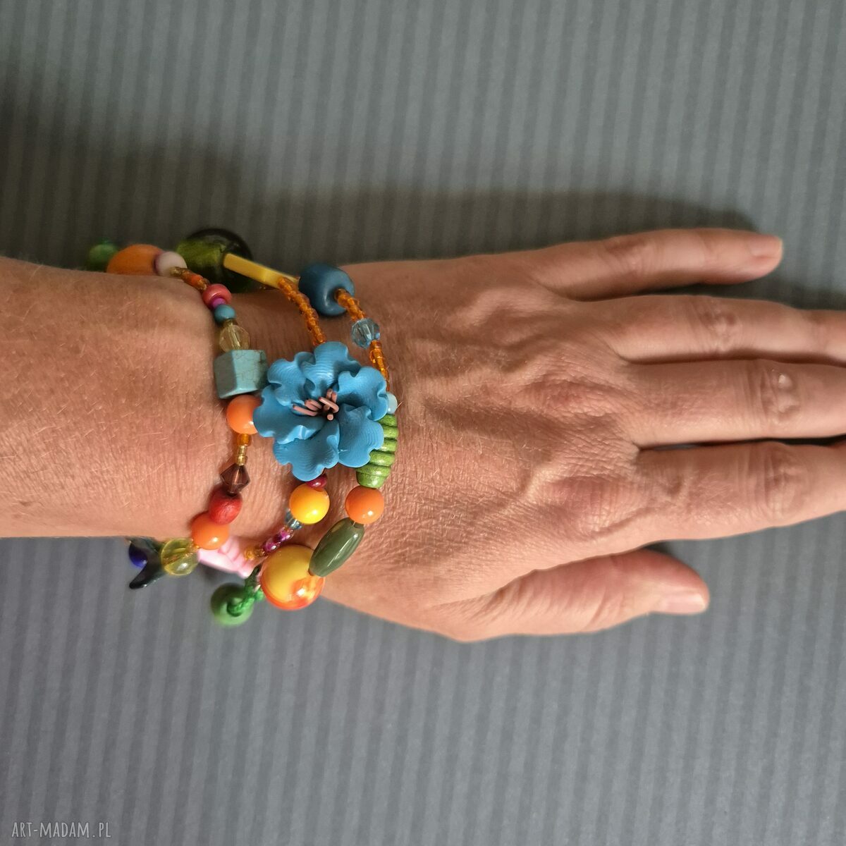 Kolorowa bransoletka na lato boho - energetyczna Frida