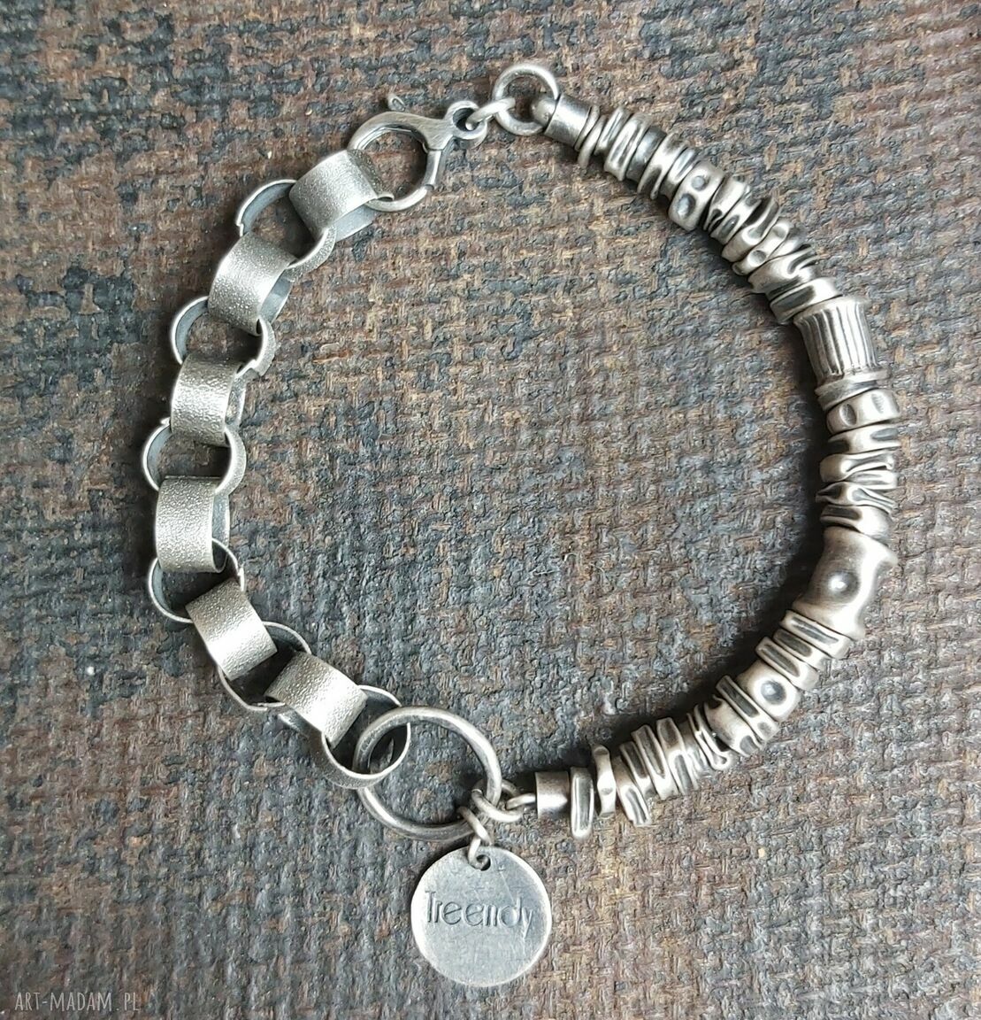 Bransoletka srebrna Hand Made